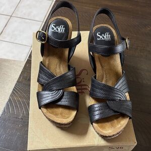 Sofft Clarissa Black Strappy Sandals